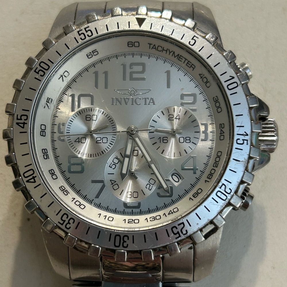 Invicta 6620 Silver Pilot Chronograph Watch